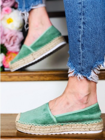 Dámské zelené espadrilky