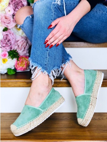 Dámské zelené espadrilky