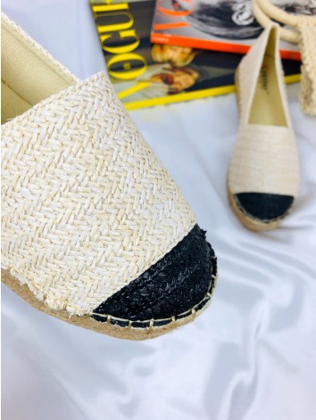 Dámské slaměné béžové espadrilky