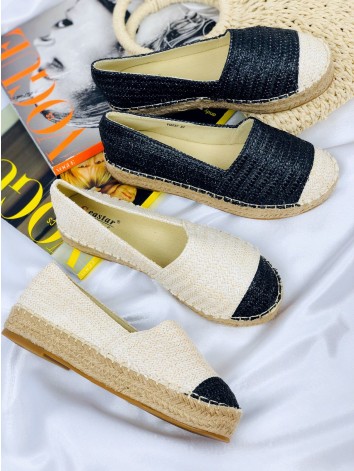 Dámské slaměné béžové espadrilky