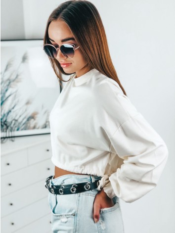 Dámský bílý crop top Koke