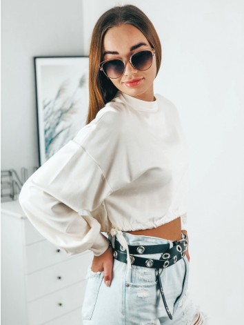 Dámský bílý crop top Koke