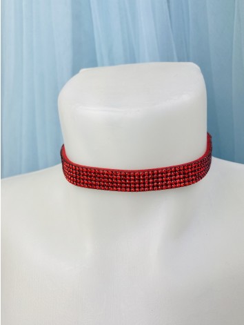 Dámský červený choker