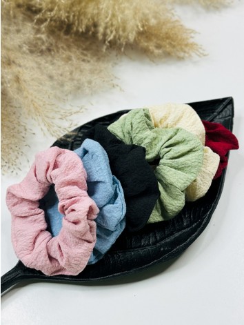 Scrunchie gumička do vlasů - modrá