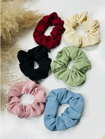 Scrunchie gumička do vlasů - růžová